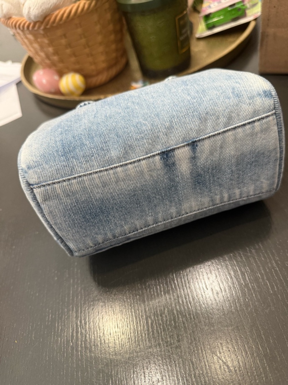 Coach Mini Rowan Crossbody Bag In Loved Denim With Charms - Picture 5 of 13
